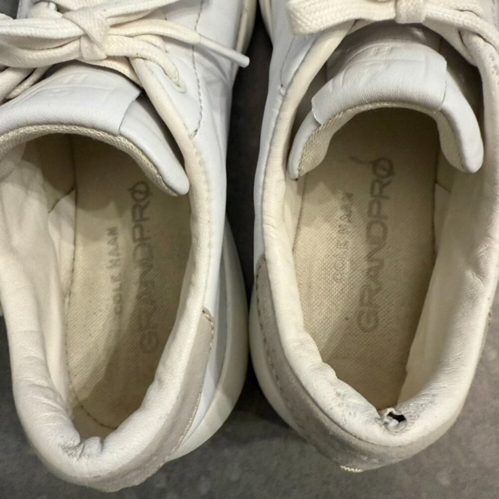 Cole Haan Grand.OS White Leather Sneakers Women's - Picture 14 of 16